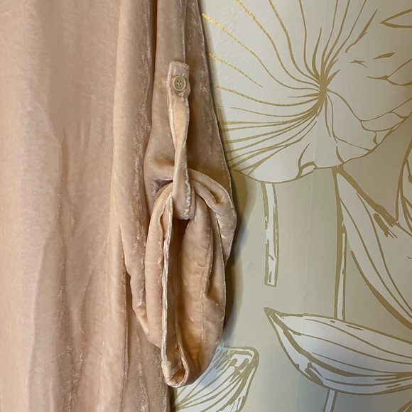 Anthropologie CP Shades Regina Pink Silk Velvet Tunic Dress - Small - Picture 4 of 8
